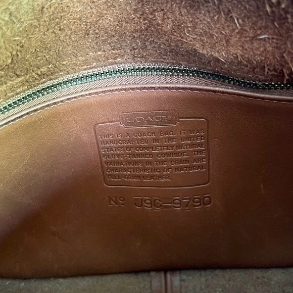 Vintage Coach City Bag 9790 British Tan Leather Purse Crossbody Bag Made in USA - Picture 13 of 13